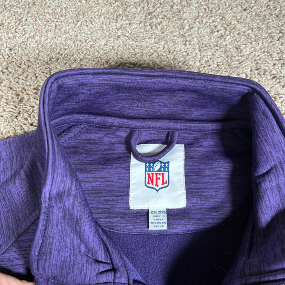 Baltimore Ravens NFL Mens Zip Up Jacket Purple 2XL Full Zip Fleece Lined